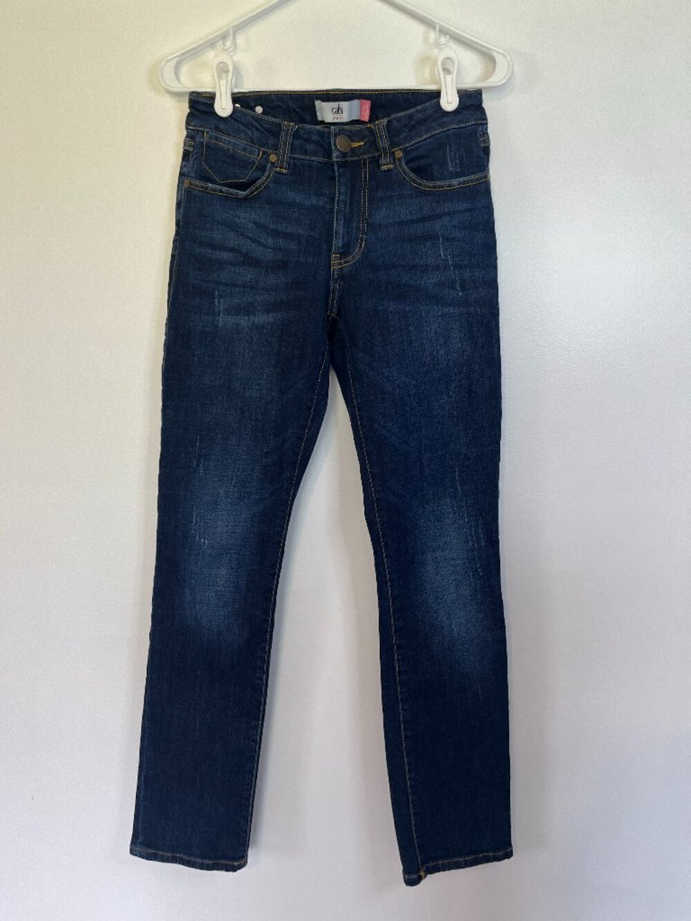Cabi High Straight Dark Wash Jeans